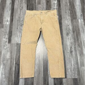 Levi's 502 Men's Regular Taper Corduroy 36x29 Tan 5 Pocket Jeans